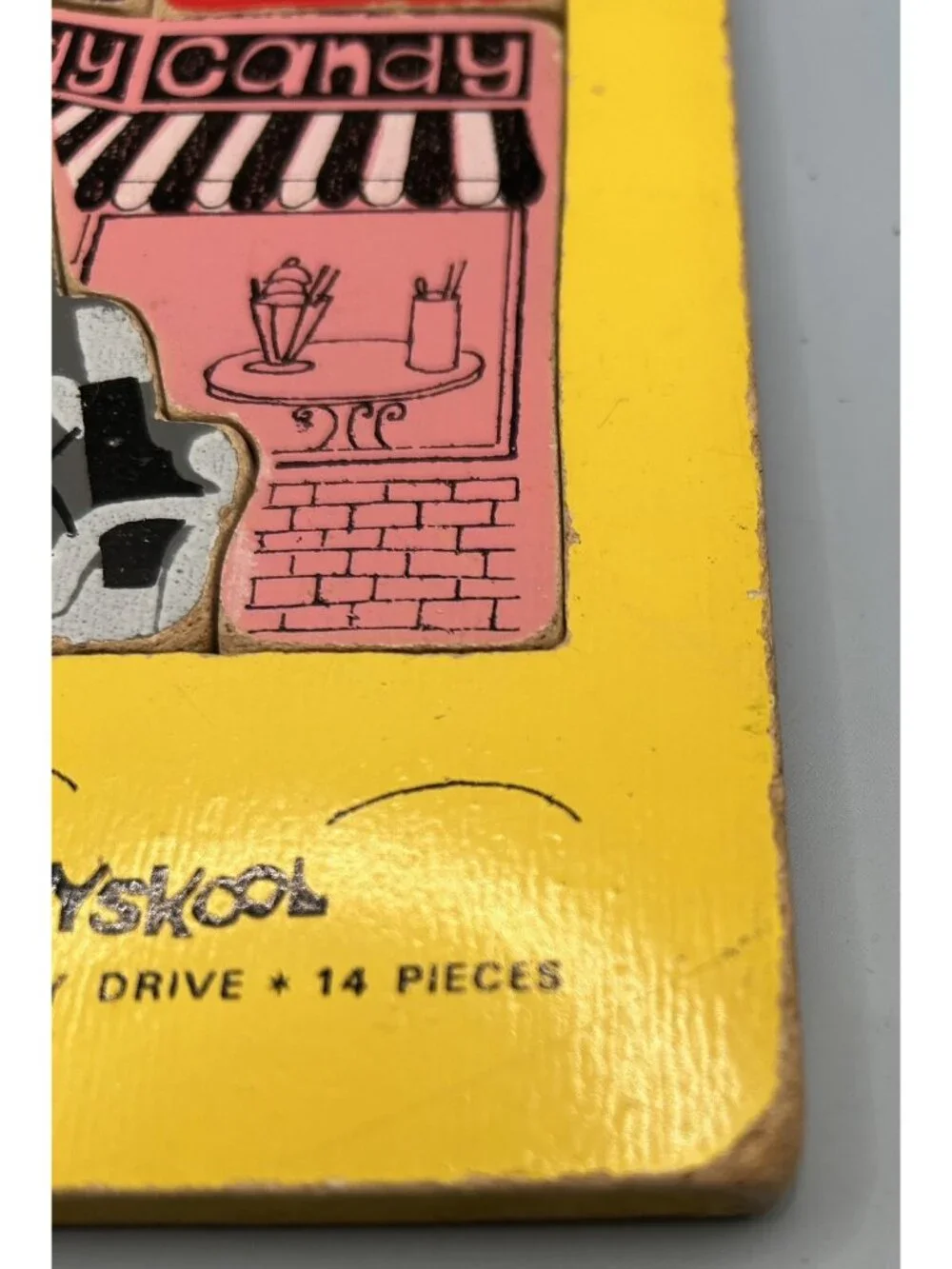 Vintage Playskool 330-34 “Family Drive” Wooden Puzzle
